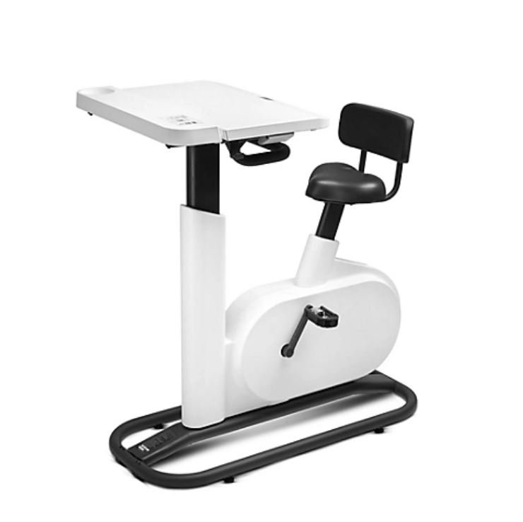 Vélo-bureau recharge eKinekt table réglable - Blanc